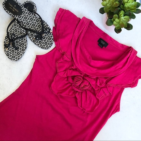 Anthropologie Tops - Anthropologie Deletta rose embellished top